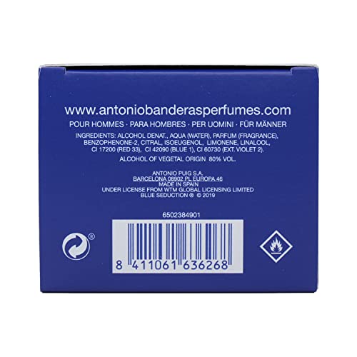 Men Antonio Banderas Blue Seduction EDT Spray 3.4 oz 1 pcs sku# 1758877MA