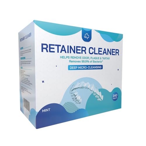 Retainer & Denture Cleaner Tablets (240 count) - Dental Aligner, Mouth & Night Guards, False Teeth Cleaning