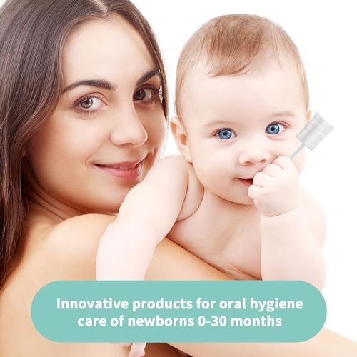 42PCS Finger Baby Toothbrush with Absorbent Gauze, Tongue Cleaner, Oral Cleaner for 0-36 Months