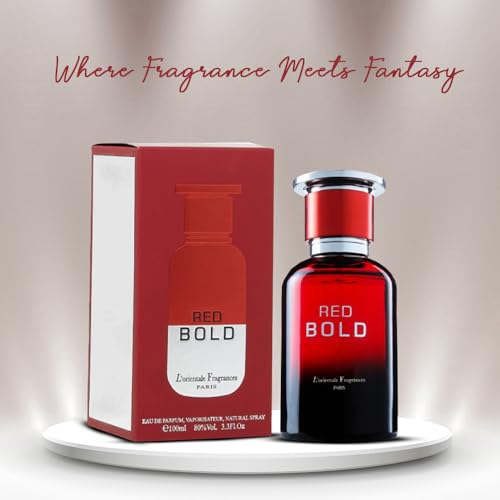 L'ORIENTALE FRAGRANCES Red Bold Eau De Parfum Spray for Men, 3.4 Ounce