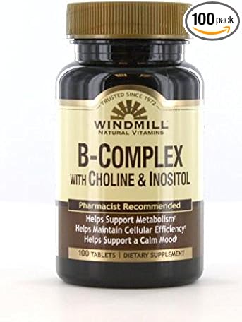 Windmill B-Complex with Choline and Inositol Tabs 100'S Windmill