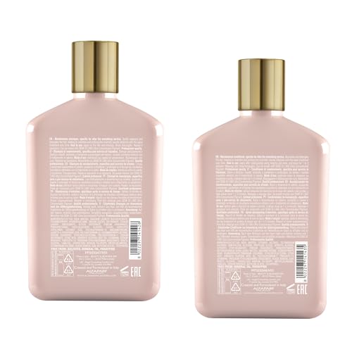 Alfaparf Milano Lisse Design Keratin Shampoo and Conditioner Set - Sulfate Free - Anti-Frizz - Maintains & Enhances Professional Keratin Therapy Treatment - Keeps Hair Smooth & Straight