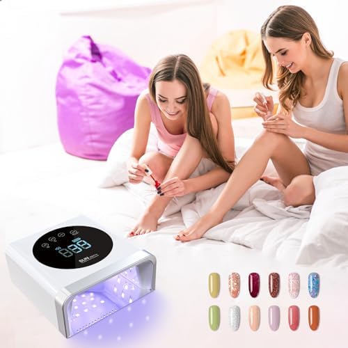 NAILGIRLS Cordless Rechargeable UV LED Nail Lamp, 150W UV Light for Gel Nail, Nail Lamps for Gel Polish with 4 Time Setting, Portable UV Nail Light, Professional Fast Curing Lamp for Salon