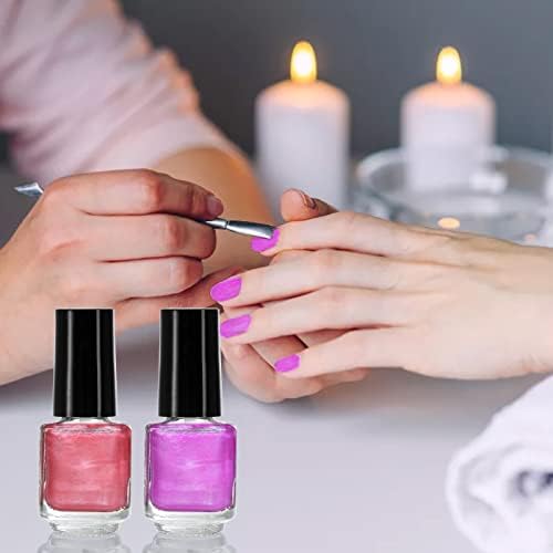 ZENFUN 50 Pack 5 ml Empty Nail Polish Bottles with Brush Cap, Clear Nail Polish Containers with 6 Funnel in Bulk, Glass Refillable Nail Bottles for Nail Art, Samples