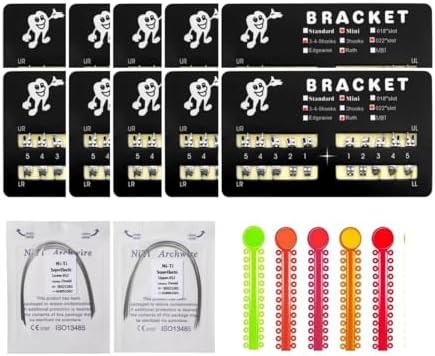 Dental Braces Kit Orthodontic Metal Braces Kit, Orthodontic Ligature Ties Kit