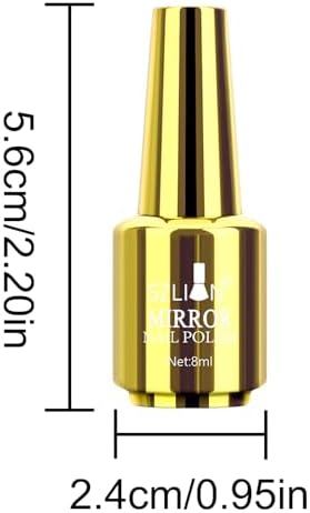 Ownest 12 Colors Mirror Nail Polish Set, Mirror Effect Long Lasting Gorgeous Glossy Manicure Nail Art Decoration, Brilliant Manicure Effect Nail Lacquers Kit-12pcs