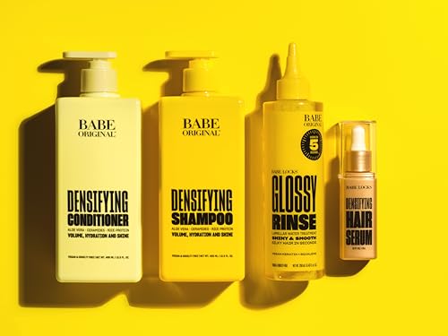 BABE ORIGINAL Locks Densifying Shampoo for Women and Men, Volumizing Shampoo Promotes Thickness and Prevents Hair Loss, for Fuller, Thicker Hair, Cruelty Free, 13.5 fl oz.
