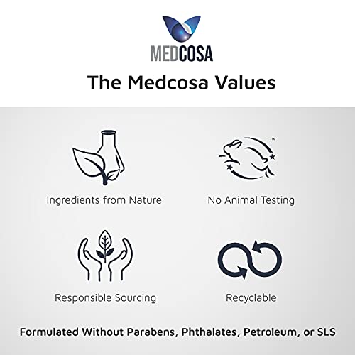 Medcosa No Rinse Shampoo Caps - Waterless Shampoo and Conditioner Hair Wash Cap - Dry Hair Washing Aids with Aloe Vera and Vitamins - Pack of 5 Rinse Free No Water Shower Caps