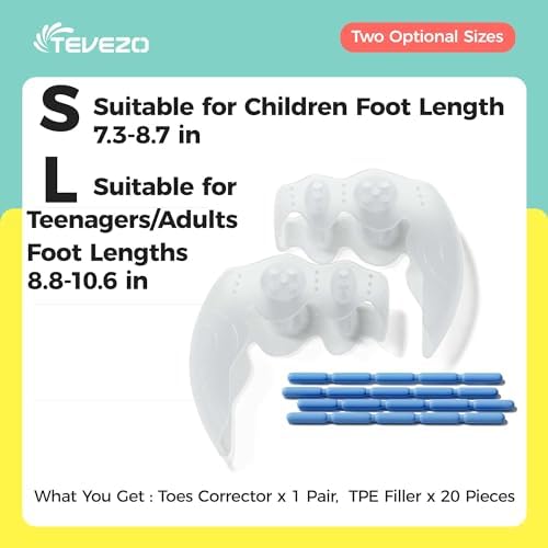 Toe Spacers & Bunion Corrector for Kids | Toe Separators,Corn Callus Removers|Hammer Toe Straightener|Bunion Relief|Overlapping Toes Separators|Corn Pads for Toes|1 Pair (Small-Kids)