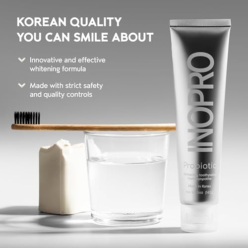 Natural Whitening Hydroxyapatite Toothpaste with Probiotic for Sensitive Teeth, Fluoride Free Enamel Repair Remineralizing Toothpaste, SLS Free, Baking Soda, Coconut Oil, 5oz