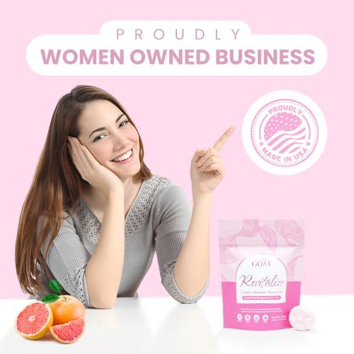 Revitalize Shower Steamers – USA Made - Energizing Aromatherapy Shower Bombs with Menthol, Grapefruit, Bergamot & Tea Tree – Long-Lasting Citrus Shower Tablets – 7 Tablets