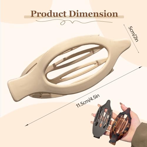 French Hair Clips, 2025 New Large Hair Clips Durable Claw Clips, Versatile Styling Accessories for Women (C)