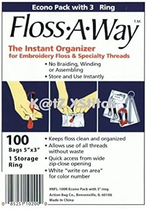 Floss-A-Way Organizer, 3 by 5-Inch, 100-Pack