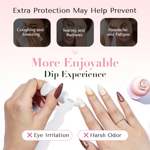 AZUREBEAUTY Low Odor Dip Powder Liquid Set, 15ml/0.5oz Upgraded Clear Base, Activator, Top Coat & Brush Saver,No Lamp Needed for Nail Kit
