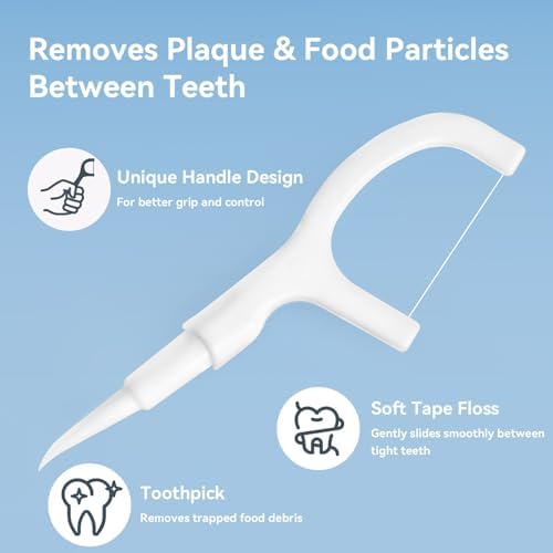 Disposable Mini Travel Toothbrushes, 5-in-1 Pre-Pasted Mini-Brush+Floss+Pick+Tongue Scraper,On The Go Toothbrush with Freshening Bead, Coolmint, 40 Count