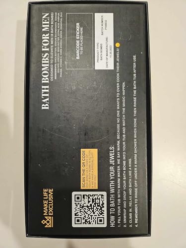 Bath Bombs for Men, Diamond Shape, Gifts for Men, 8 Large 5oz Bombs, 100% Natural Products & Essential Oils, Soak in, Bubble Bath