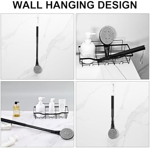 Back Scrubber Anti Slip for Shower, 25.7” Telescopic Back Bath Brush for Shower, Back Scrubber, Exfoliation and Improved Skin Health for Elderly with Limited Arm Movement, Disabled