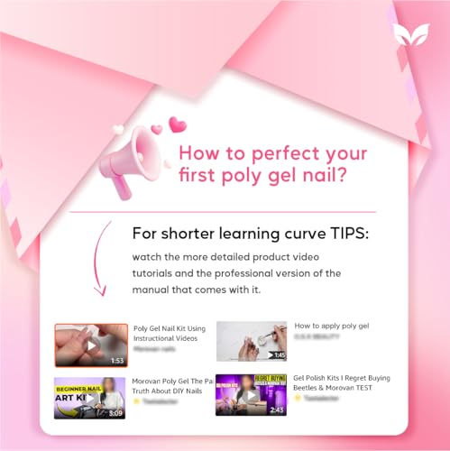 Poly Gel Nail Kit for Beginners: 15 Colors Gel Extension Nail Starter Kit with Slip Solution U V Light for Women Girls at Home DIY