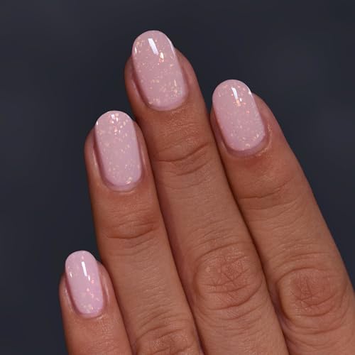 ILNP Daybreak - Milky Pink Flakie Shimmer Nail Polish