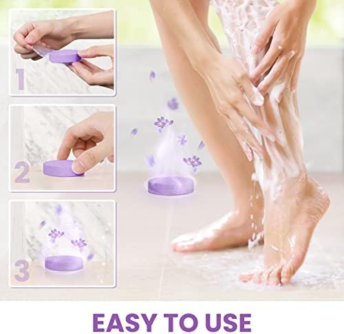 Shower Steamers 8 Scents - Shower & Bath Bombs with Organic & Natural Fragrances for Teens and Adults - Birthday, Mother's Day Gift for Women Who Have Everything(Purple)