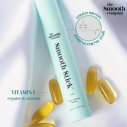 Smooth Stick™ - Premium Hair Taming Wand for flyaways and brows. Enriched with Biotin, Vitamin E, and Aloe Vera. Oil Free, Alcohol Free, Non-Greasy formula.