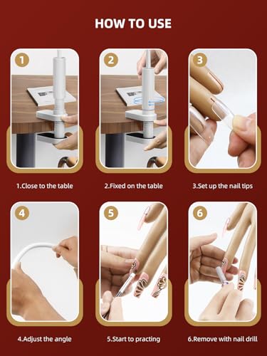 Practice Hand for Acrylic Nails - Nail Tips Won't Fall off Fake Hand - Flexible Movable Nail Practice Hand - Mannequin Hand For Nails - Nail Hand for DIY Nail Manicure