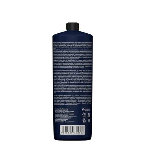 Felps Professional Omega - Thermal Sealing and Zero Unique Nanoplasty - Straightening & Smoothing Hair Treatment - Brazilian Keratin Blowout - Formaldehyde Free 1L/33.81oz