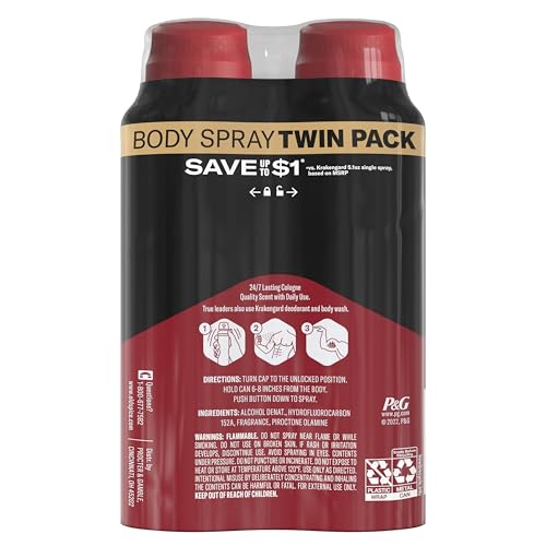 Old Spice Aluminum Free Body Spray for Men, Krakengard, 5.1 Oz (Pack of 4)