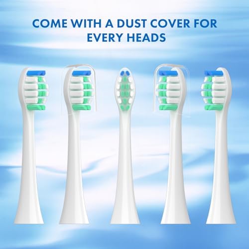 Replacement Toothbrush Heads Compatible with Philips Sonicare:10 Pack Soft Replacement Electric Brush Head for 4100 5100 6100 HX9023/65 W Optimal Plaque Control Snap-on System