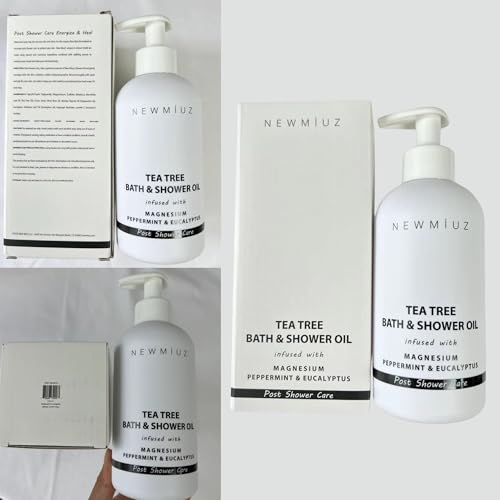 Magnesium inShower Body Conditioner Soft Skin Post Shower Care Moisturizer for Body Legs Bath Oil Sore Muscles Recovery Peppermint Eucalyptus Tea Tree Spa Gift