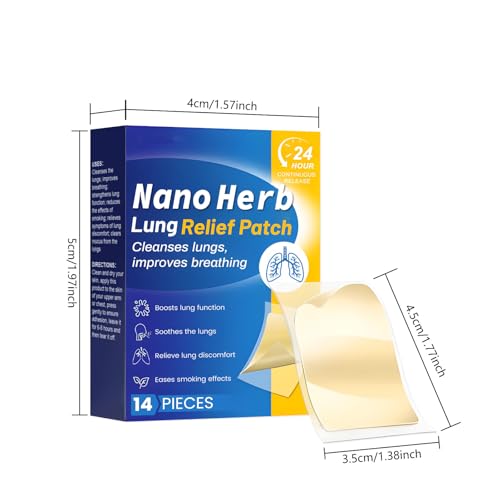 Lung Cleanse Patches - Soothing Care Patch To Assist In Reducing Local Discomfort And Pain, Improving Respiratory Function, 14pcs (1box)