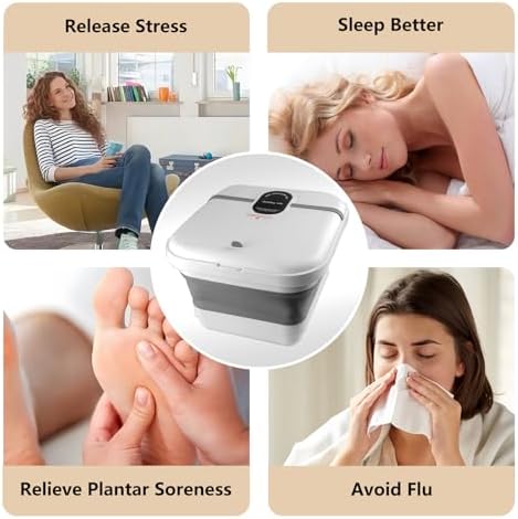 Pedicure Foot Spa, Foot Spa Bath Massager with Heat, Collapsible Bath Soak Tub, Portable for Any Casual Scene to Help You Relax, Mothers Day Fathers Gifts, Gifts for Women Men