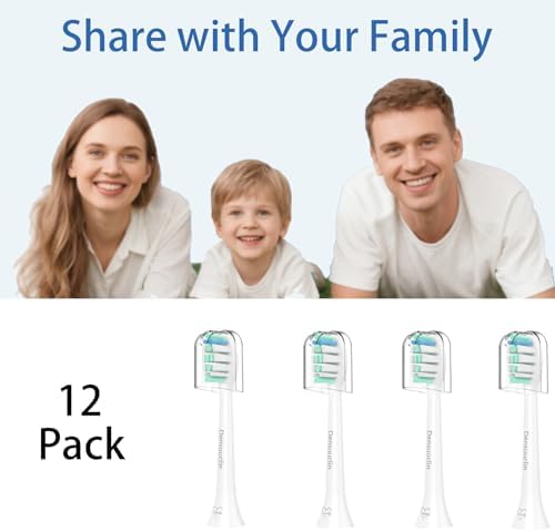 Replacement Toothbrush Heads for Philips Sonicare Replacement Heads, Replacement Brush Head Compatible with Phillips Sonicare Electric Toothbrush, 12 Pack