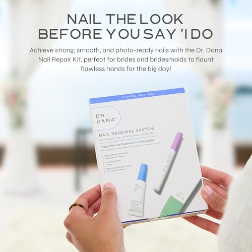 Dr. Dana Nail Repair Kit for Damaged Nails – Strengthening & Exfoliating Treatment with Glycolic Acid, Nail Primer, Hydrator & Priming Wand for Shiny, Healthy Nails, Halal Certified Nail Care Kit