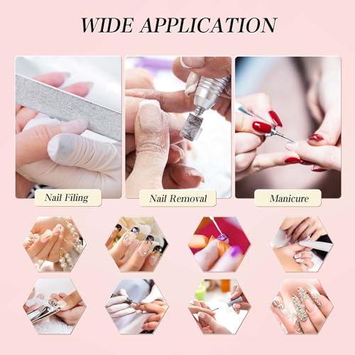 Nail Dust Collector with 2 Reusable Filters & Brush, Powerful 80W Dust Collector Nail Tech for Profesional Beginner Acrylic Nail Polishing, Vacuum Fan Dust Suction Machine for Salon & Home