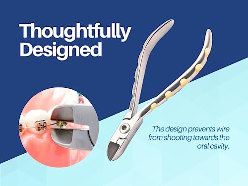 ARTMAN INSTRUMENTS Braces Wire Cutter – Orthodontic Dental Tool Pliers with Tungsten Carbide Inserts, Gold-Plated Handle, Autoclavable, Durable Cutting Edge