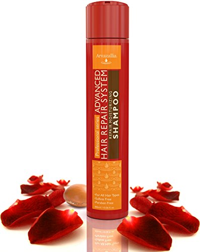 Arvazallia Advanced Hair Repair Moisturizing Sulfate-Free Shampoo with Argan Oil and Macadamia Oil for Dry or Damaged Hair