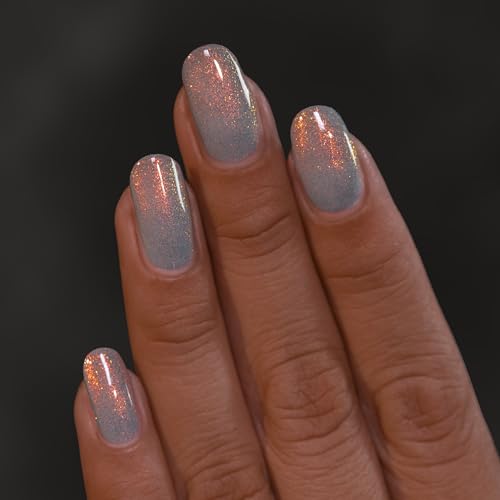 ILNP Flicker - Flickering Light Grey Shimmer Nail Polish