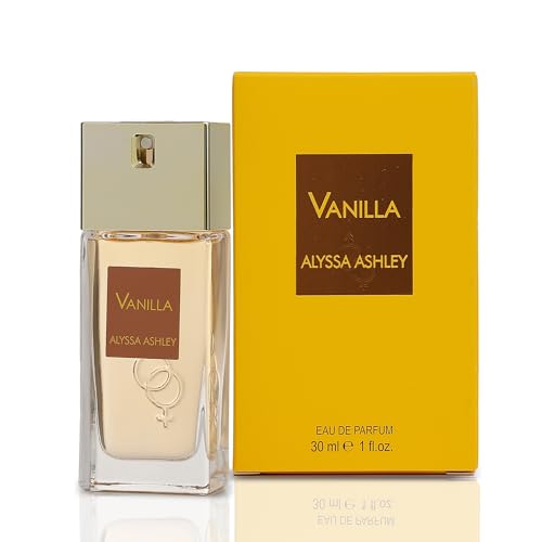 Alyssa Ashley Vanilla - Women Perfume with Caramel and Musk - Vanilla Perfume for Romantic Moments - Elegant Perfumes for Women - 1.01 oz EDP Spray