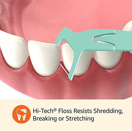 Amazon Basics Mint Dental Flosses, 540 Count, 6 Packs of 90