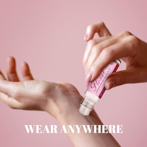 Aeshory Pheromone Perfumes for Women - 2 Pcs Rollerball Perfume, Enhanced Scents Pheromone Perfume, Roll-On Travel Perfume Long-Lasting Pheromone-Infused Essential Oil (Floral & Fresh)