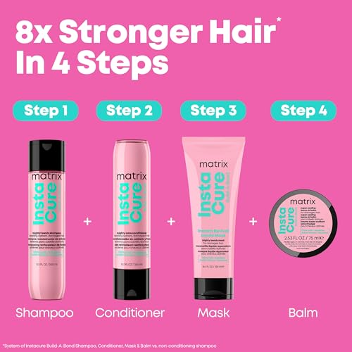 Matrix Instacure Build-A-Bond Super Sealing Leave-In Balm - Repairs & Seals Damaged Hair, Heat Protects and Smooths Frizz, With Citric Acid & Squalane, Vegan, Sulfate-Free, Paraben-Free