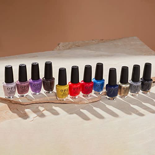 OPI Nail Lacquer Peace of Mined | Sheer Soft Gray Crème Chip Resistant Nail Polish | Vegan, Fast Drying, Streak Free