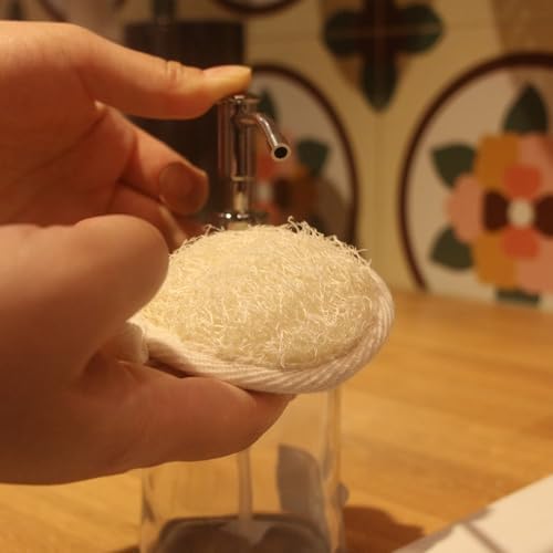 Loofah Face Scrubber Made with Natural Egyptian Shower Luffa Sponge(6Pack),Exfoliating Facial Scrub Pads Facial Sponge for Women