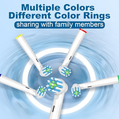 8 Pcs Replacement Heads Compatible with Braun Oral B Pro 1000/7000/9600/5000/8000, Intelligent Cleaning Brush Heads Refills for Genius X and Smart 1500 Electric Toothbrush (White)