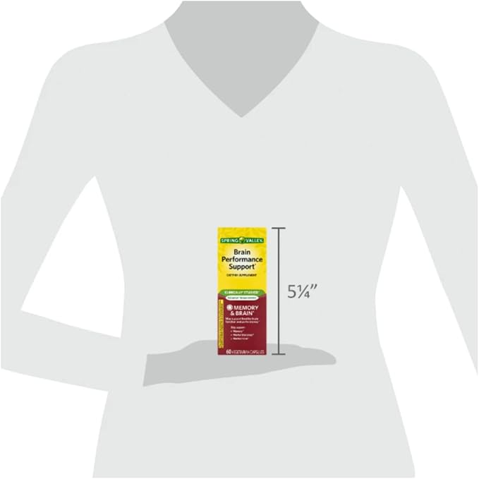 Spring Valley Brain Performance Support, 60 Count + STS Sticker.