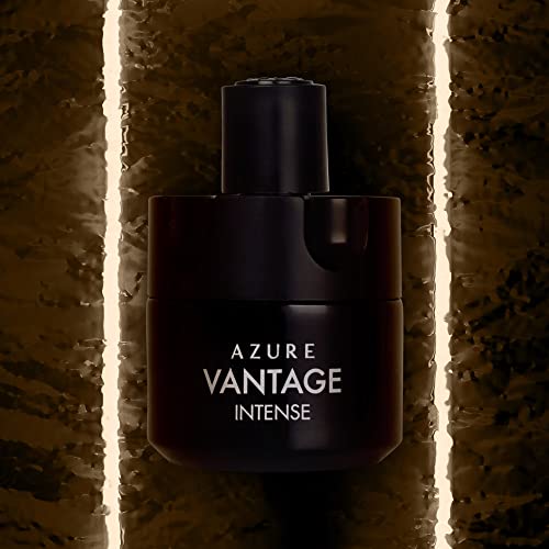 NovoGlow Azure Vantage Intense Eau De Parfum Spray - Long Lasting Warm & Masculine Fragrance - 100ml - Includes Carrying Pouch - Gift for All Men & Occasions