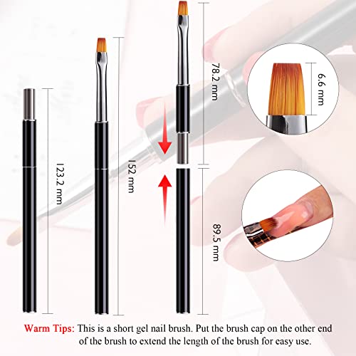 Saviland Builder Nail Gel Kit – 2.1oz nudes Nail Extension Gel for Nail Repair & Strengthen U V Hard Gel for Nails with Gel Nail Brush 100PCS Nail Forms Manicure Tools Nail Supplies for Salon Home DIY