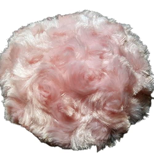 Silky Pink Rosebud Powder Puff for Dusting Powder - Large 4 1/2 Inch Diameter