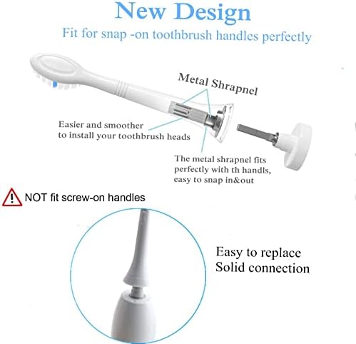 Replacement Toothbrush Heads Compatible with Philips Sonicare:10 Pack Professional Electric Brush Heads for 4100 6100 &More Snap-on Handles